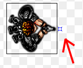 Situando el punto de imagen para la pistola.